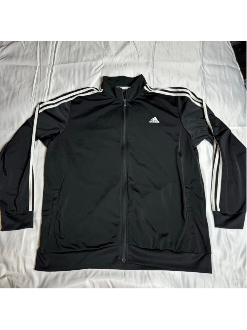 Men's Adidas Performance Jacket 2XL Black with White Stripes